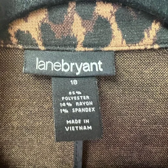 🇺🇸Lane Bryant Leopard Print One Button Blazer - Picture 10 of 11